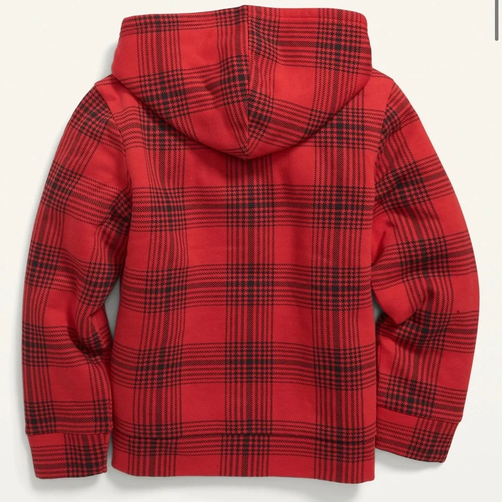 OLD NAVY Cozy Sherpa-Lined Logo-Graphic Zip Hoodie‎ for Boys